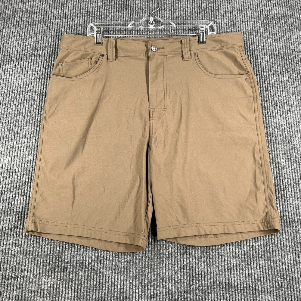 prAna Brion II Shorts Mens 38 Brown Casual Chino Outdoor Hiking‎ 9" Inseam